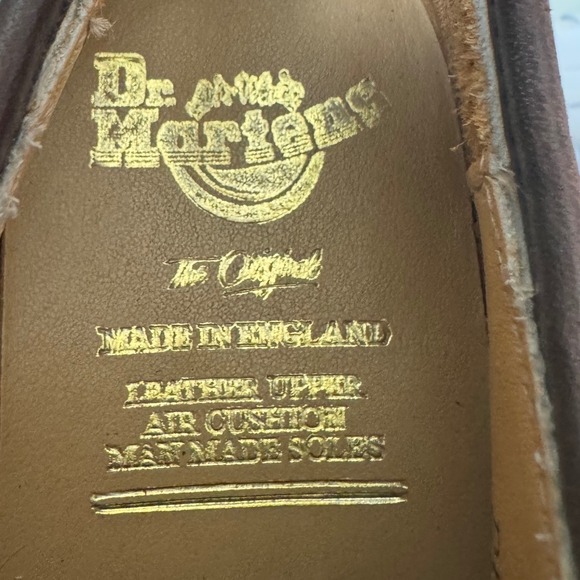 Vintage Dr. Martens UK sz4 Chunky Brown Lace Up Platform Loafer Made In England - Picture 7 of 14